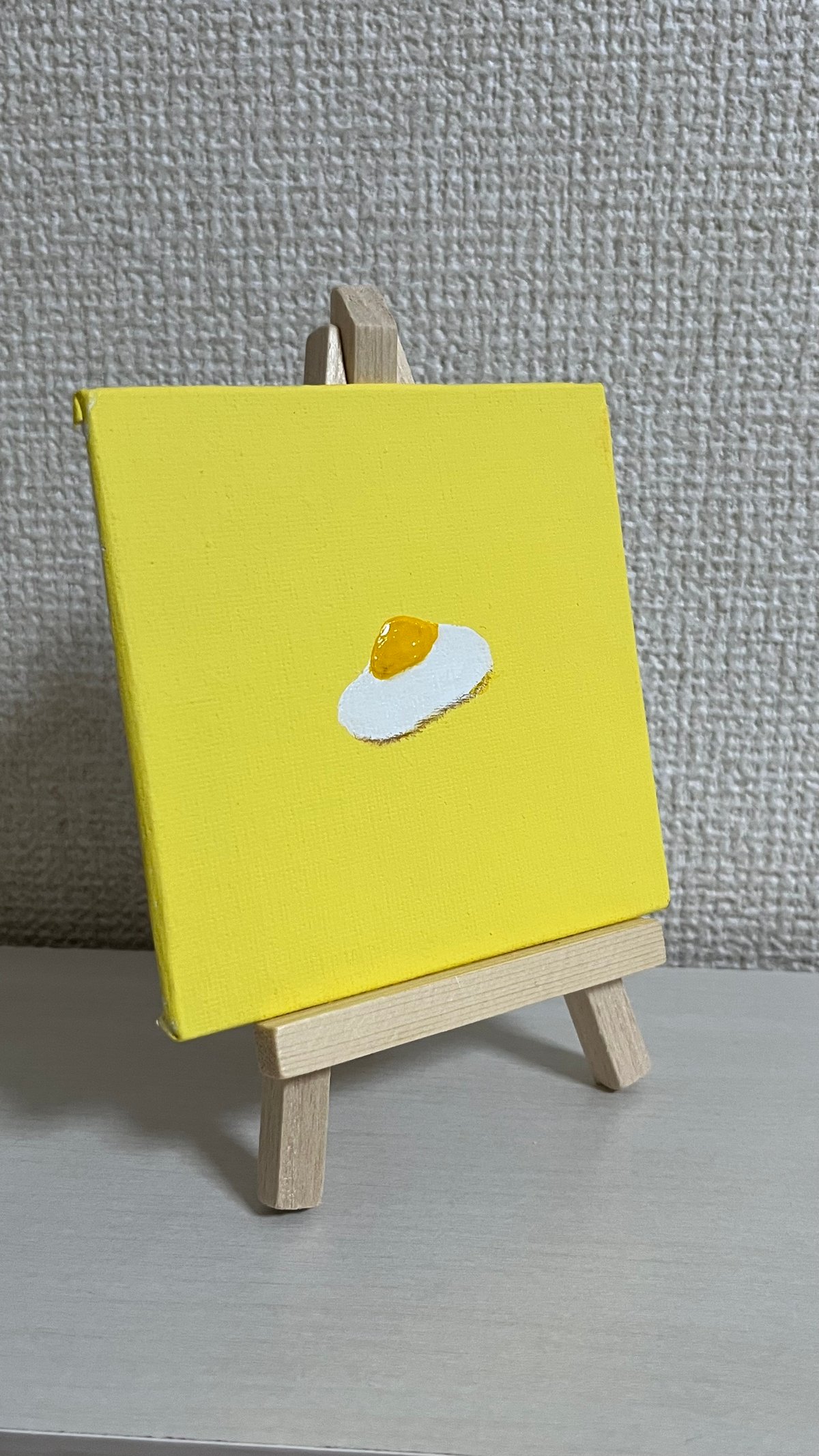 ミニキャンバスアート 目玉焼き イーゼル付き(ご不要で-100円 | free