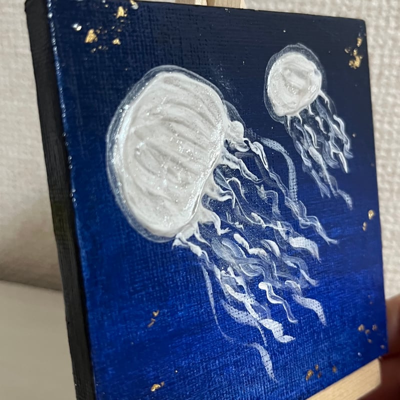 ミニキャンバスアート クラゲ vo.2 イーゼル付き(ご不要で-100円 ミニキャンバスアート クラゲ vo.2 イーゼル付き(ご不要で-100円