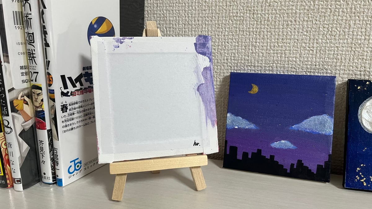 ミニキャンバスアート 夜空 Vo.2 イーゼル付き(ご不要で-100円