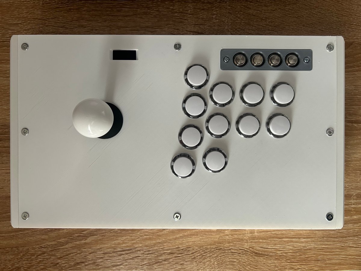 普通のアケコンSE/レバーモデル ボタンサイズ24mm】叛逆のホワイト