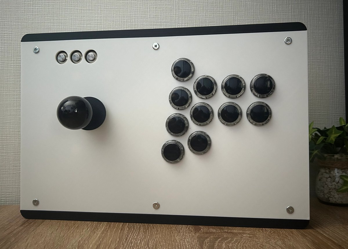 DP-5 Ⅱ/レバーモデル】ホワイト×ブラック/LED搭載モデル | アケコン道場