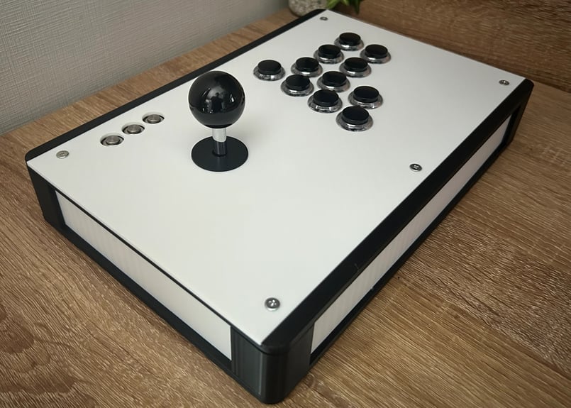 DP-5 Ⅱ/レバーモデル】ホワイト×ブラック/LED搭載モデル | アケコン道場