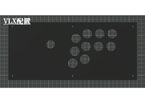 【VFS-01】開閉できるアケコン24mmボタン/ホワイト＆シルバー OLED搭載