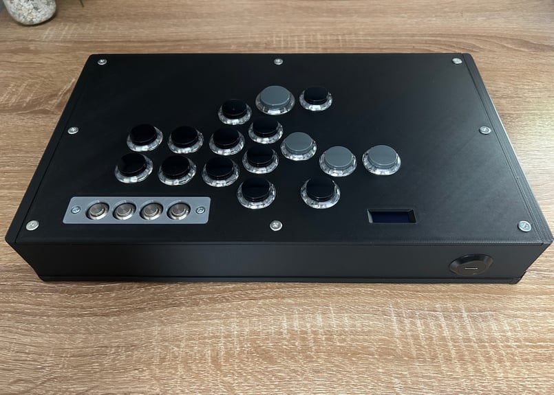 【普通のアケコン】Premium Edition 漆黒のブラック/OLED搭載 普通のアケコンSE/レバーレス】漆黒のブラック🐦‍⬛/OLED搭載