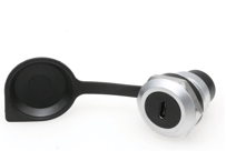 USB CtoCジャック/USBCジャックパネルマウントアダプター、防水ダストキャップ付き丸型変換ソケット (Silver Circular-USB C)