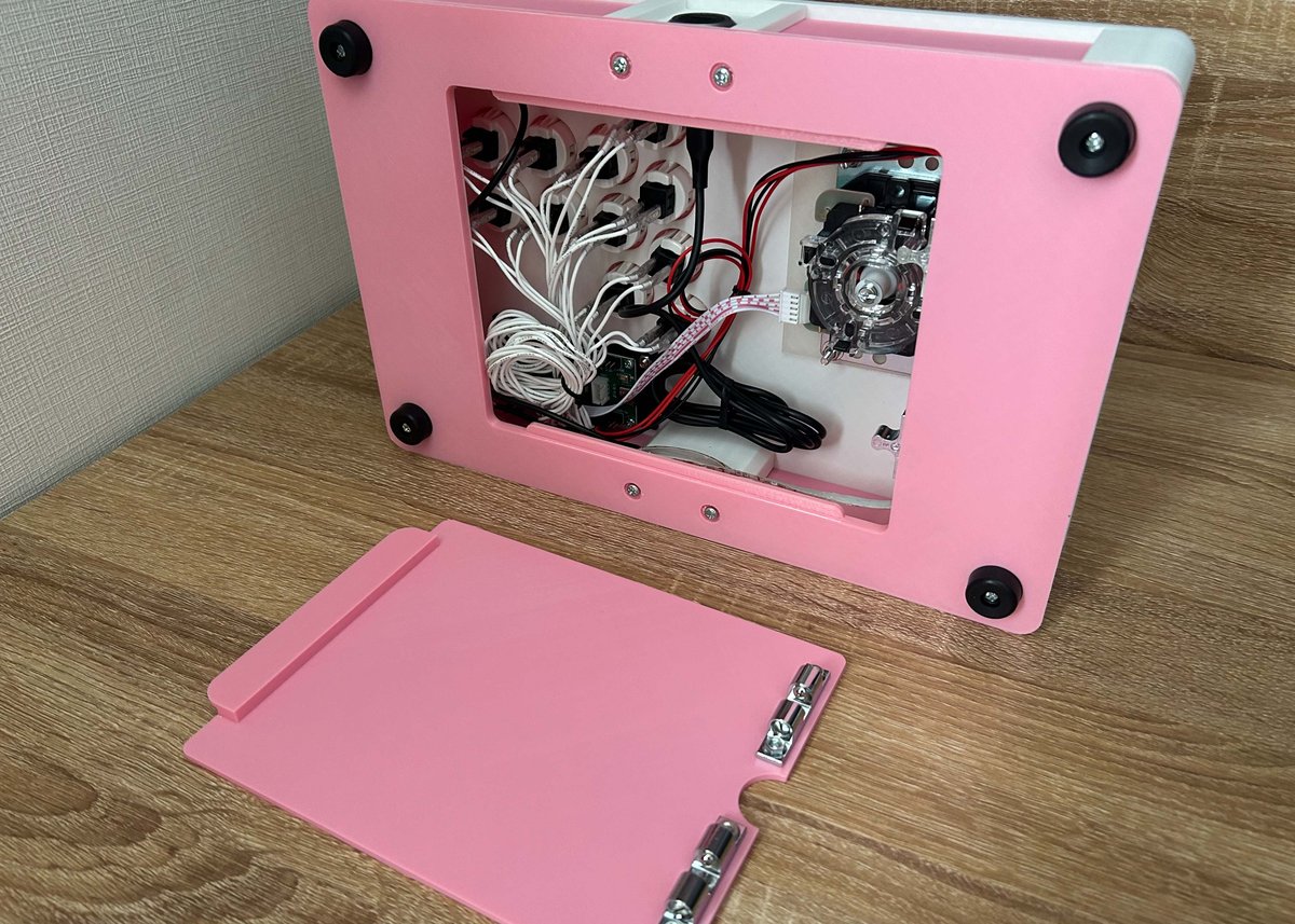 DP-5/レバーモデル】ピンク×ホワイト/LED搭載モデル | アケコン道場