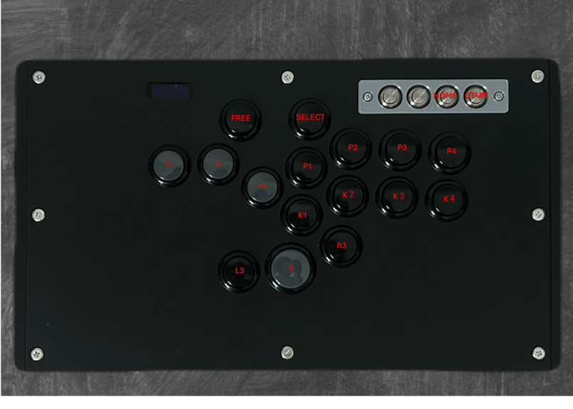 【普通のアケコン/レバーレスモデル】漆黒のブラック/OLED搭載 普通のアケコン/レバーレスモデル】漆黒のブラック🐦‍⬛/OLED