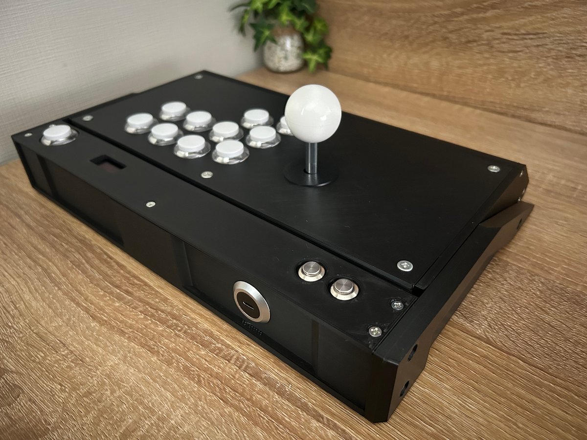 VFS-01】開閉できるアケコン24mmボタン/ブラック OLED搭載 | アケコン道場