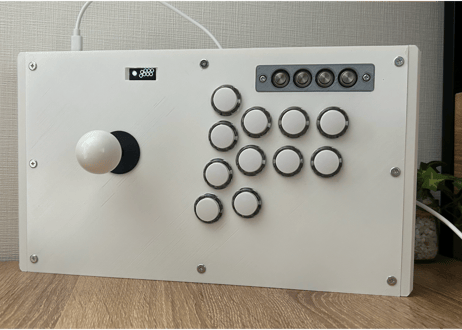 アケコン DP-5SEシルバー/LED搭載モデル ボタン24mm CATEGORY 普通のアケコン | アケコン道場