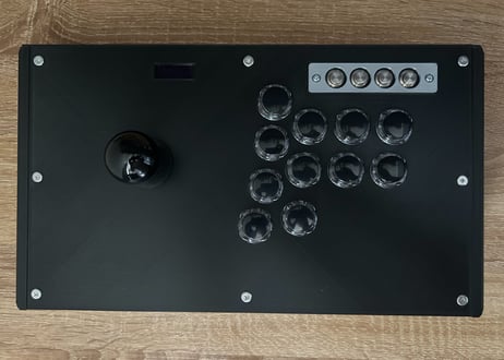 【普通のアケコンSE/ジョイスティックレバーモデル】漆黒のブラック🐦‍⬛/OLED搭載