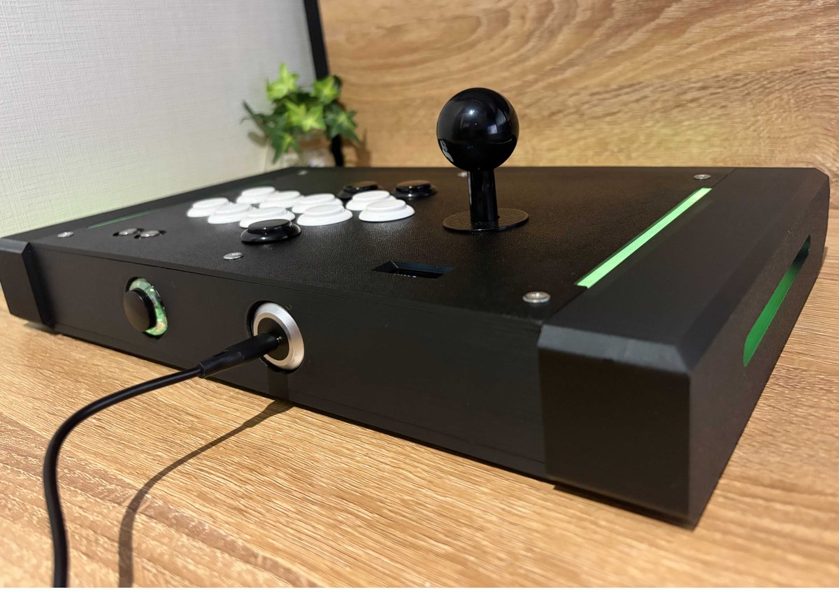 アケコン DP-5SEシルバー/LED搭載モデル ボタン24mm DP-5 Ⅱ/レバーモデル】ホワイト×ブラック/LED搭載モデル | アケコン道場