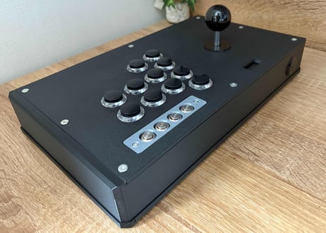 B品特価！【普通のアケコンSE/24mmボタン VLX配置】漆黒のブラック🐦‍⬛/OLED搭載