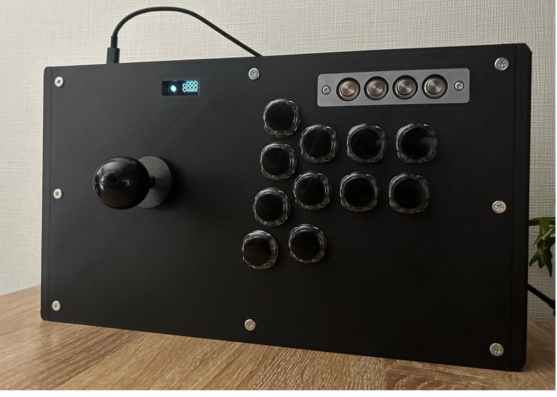 普通のアケコンSE/ジョイスティックレバーモデル】漆黒のブラック