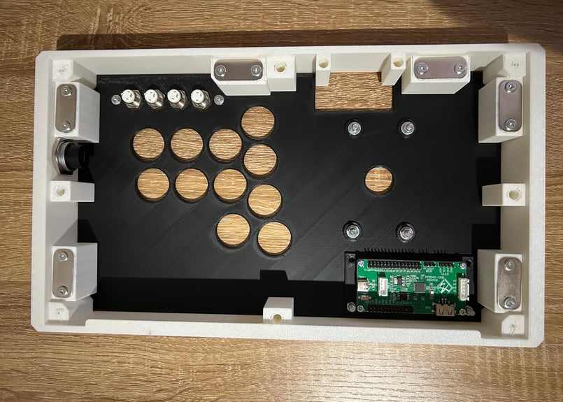 普通のアケコンSE/レバーレス】漆黒のブラック🐦‍⬛/OLED搭載