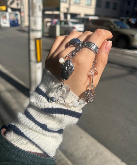 STONE / black stone bracelet