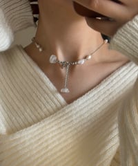 MIST / simple stone necklace
