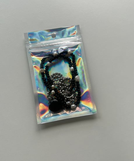 Black layered necklace
