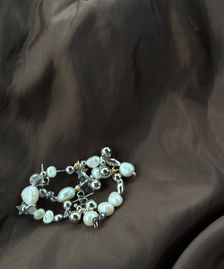 MIST / pearl long pierce/earring