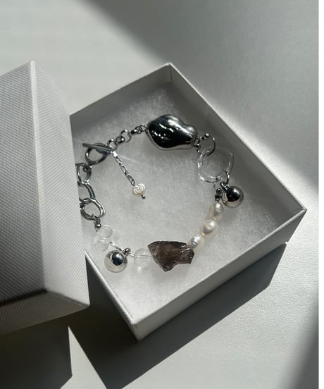 STONE / black stone bracelet