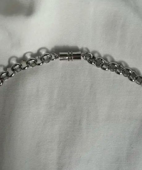 NOIR / chain simple  magnet necklace