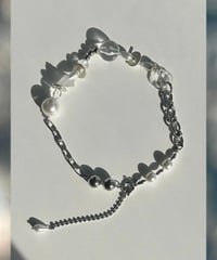 NOIR / silver MIX tia necklace