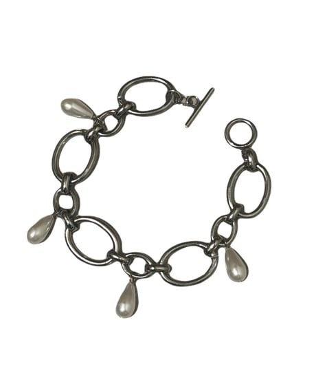 NOIR / pearl chain bracelet