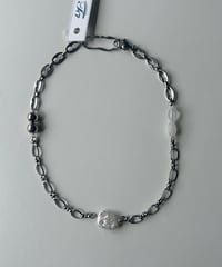 TIDE / square pearl necklace