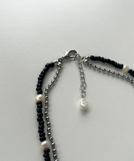 Black layered necklace