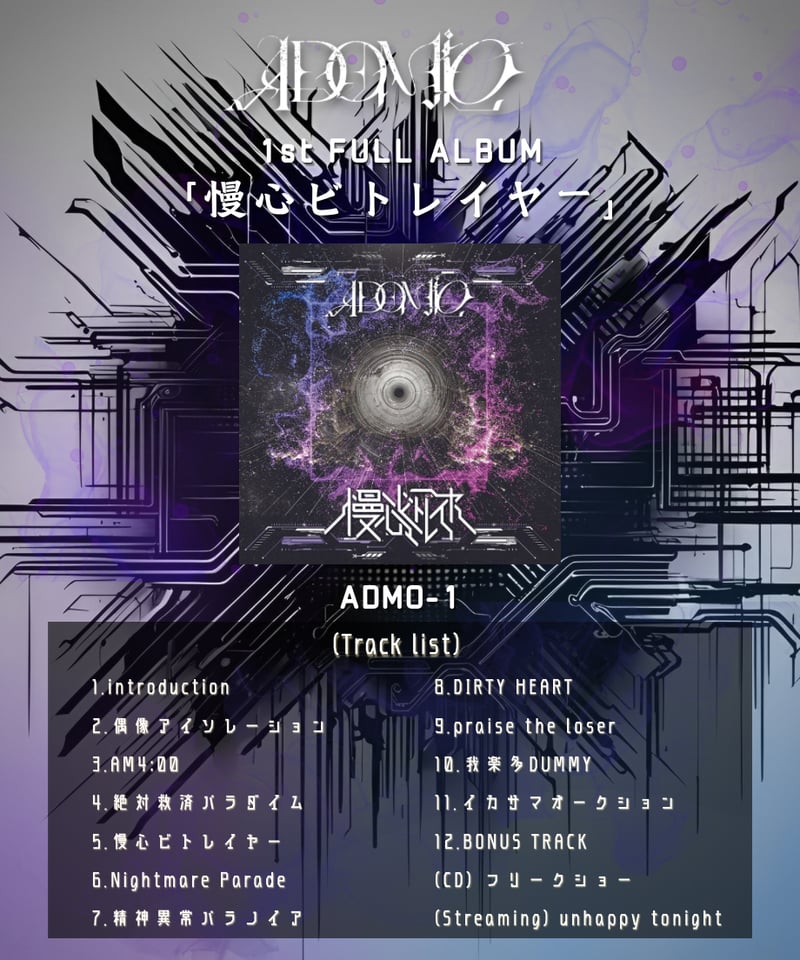 1st Full ALBUM「慢心ビトレイヤー」 | Dummy factoryオンライン
