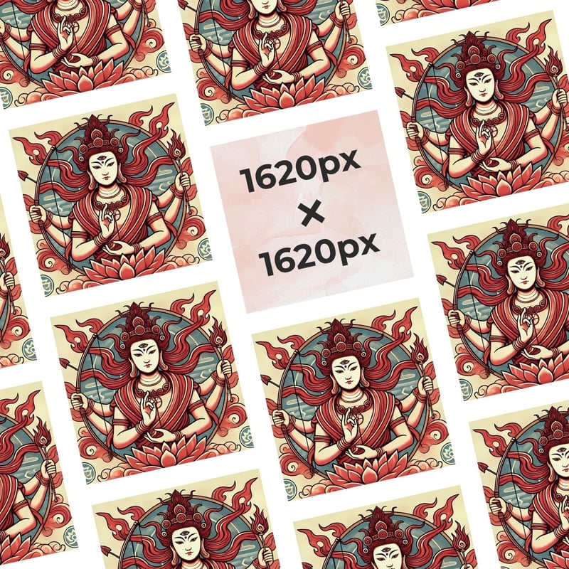 愛染明王 Ragaraja 7 ┃ 仏画 スピリチュアルアート イラスト 商用利用