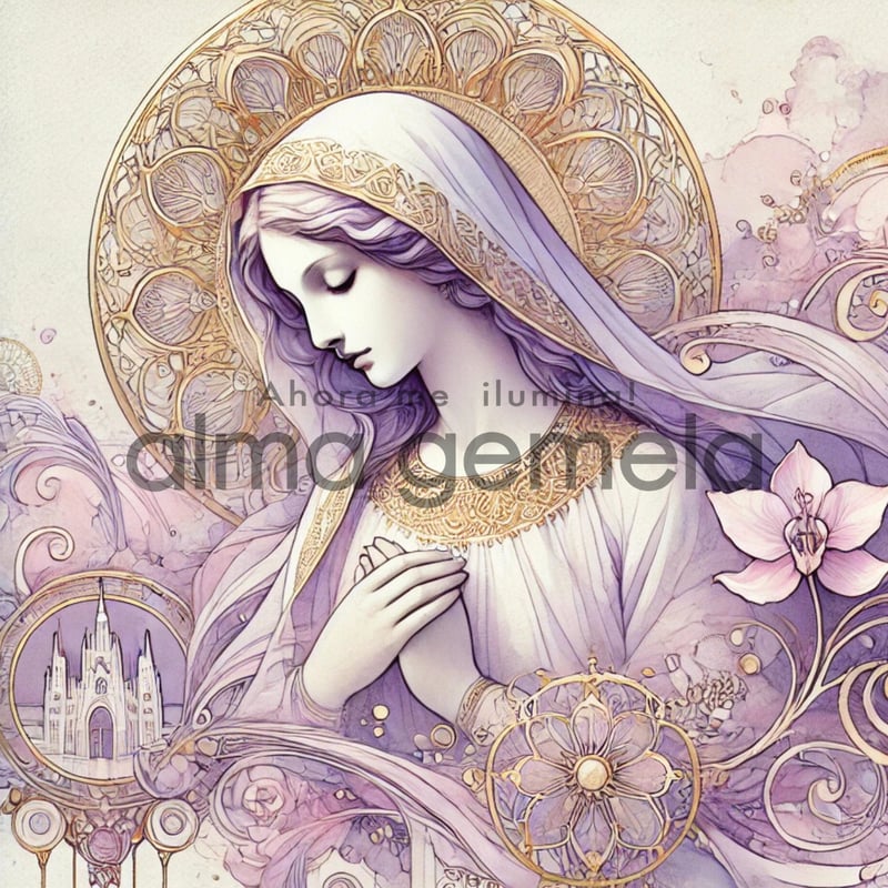 『真作肉筆』ギィ・セラドール画伯　高島屋証明書　絵画 油彩 教会　聖母　マリア 真作肉筆』ギィ・セラドール画伯 高島屋証明書 絵画 油彩 教会