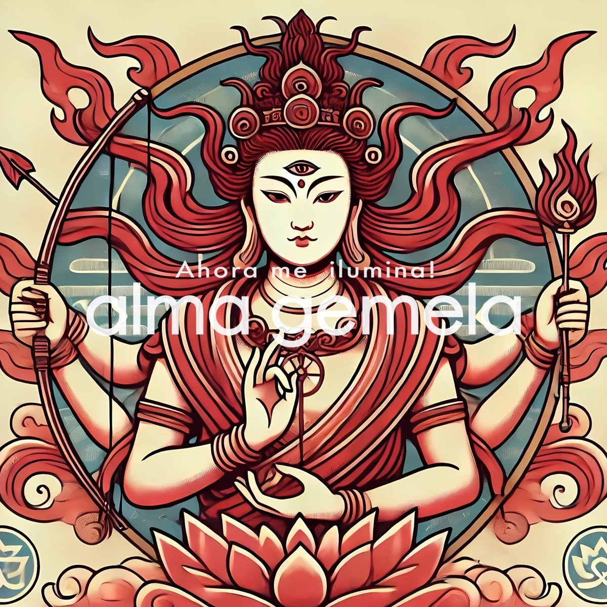 スピリチュアルアート 愛染明王 Ragaraja 7 ┃ 仏画 スピリチュアルアート イラスト 商用利用