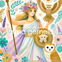 アテナ Athena 19 ┃ ギリシャ神話 スピリチュアルアート イラスト 商用利用◎一部制限あり