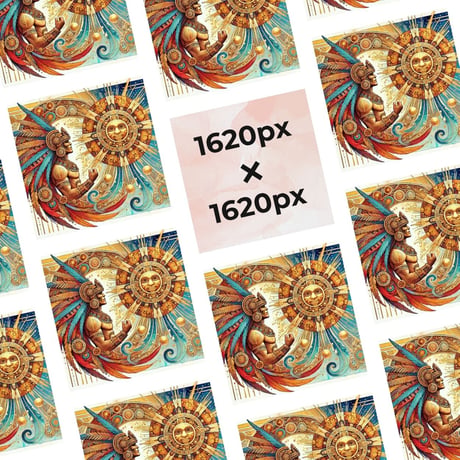 ウィツィロポチトリ Huitzilopochtli 7 ┃ アステカ文明 スピリチュアルアート イラスト 商用利用◎一部制限あり