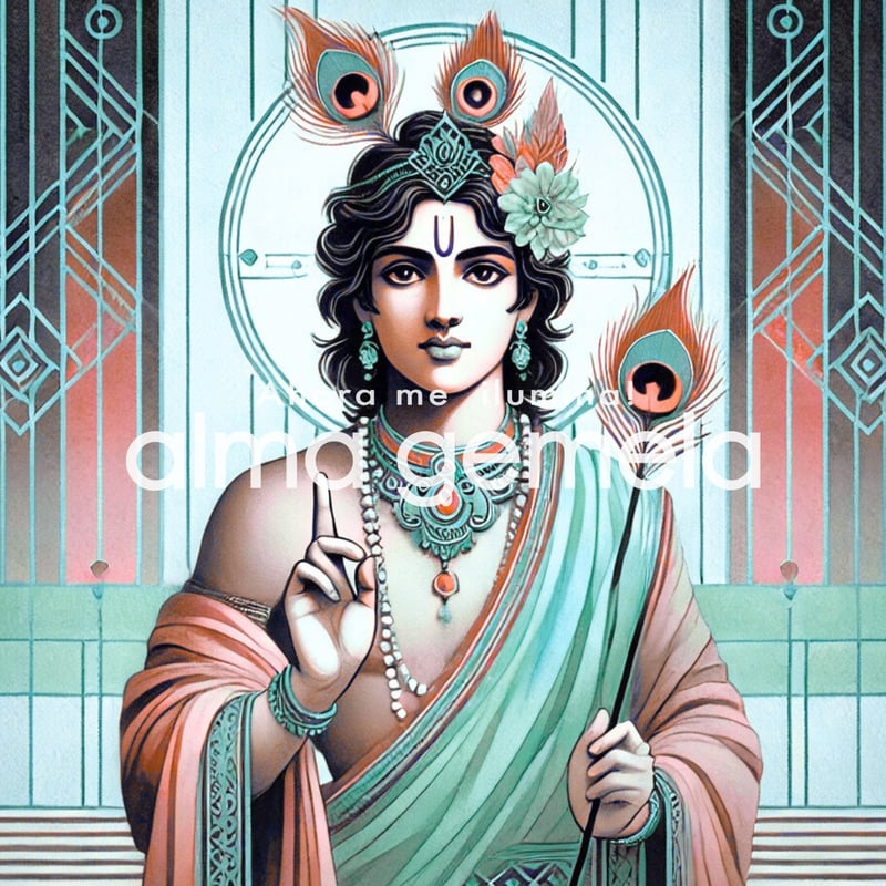 クリシュナ Krishna 18 ┃ AI ヒンドゥー スピリチュアルアート