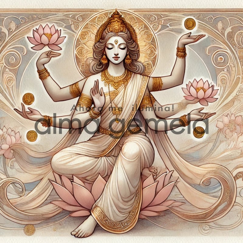 ラクシュミー様 ラクシュミー Lakshmi 9 ┃ AI ヒンドゥー スピリチュアルアート