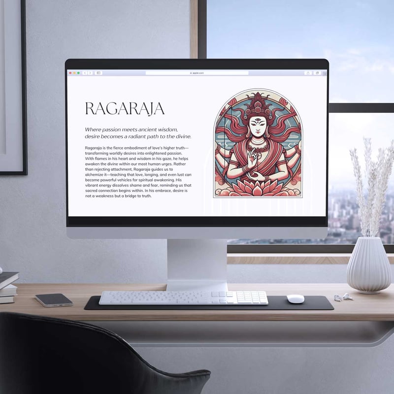 愛染明王 Ragaraja 7 ┃ 仏画 スピリチュアルアート イラスト 商用利用