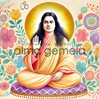 パラマハンサ・ヨガナンダ Paramahansa Yogananda 10 ┃ AI アセンデッドマスター スピリチュアルアート イラスト 商用利用◎一部制限あり