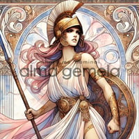 アテナ Athena 8 ┃ ギリシャ神話 スピリチュアルアート イラスト 商用利用◎一部制限あり