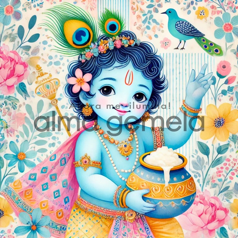 クリシュナ Krishna 25 ┃ AI ヒンドゥー スピリチュアルアート