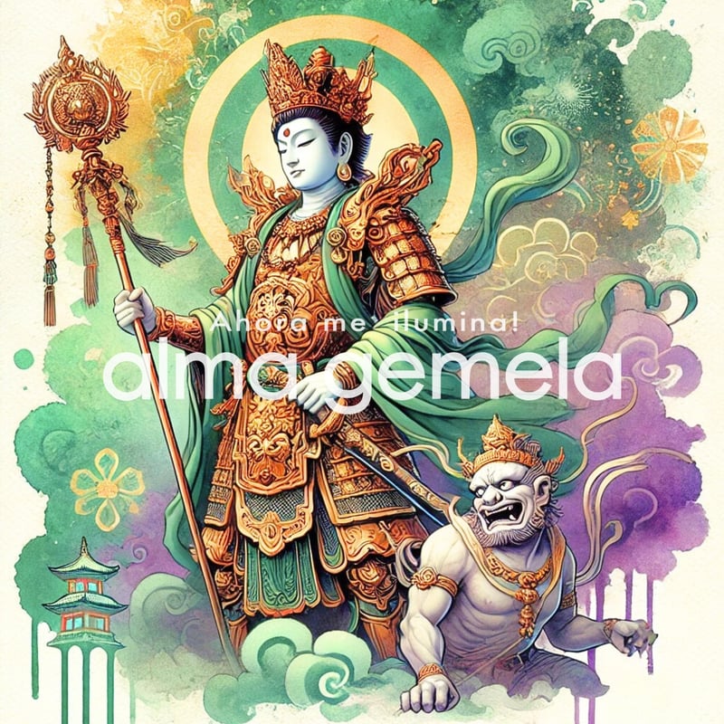 毘沙門天 Vaishravana 3 ┃ 仏画 スピリチュアルアート イラスト 商用