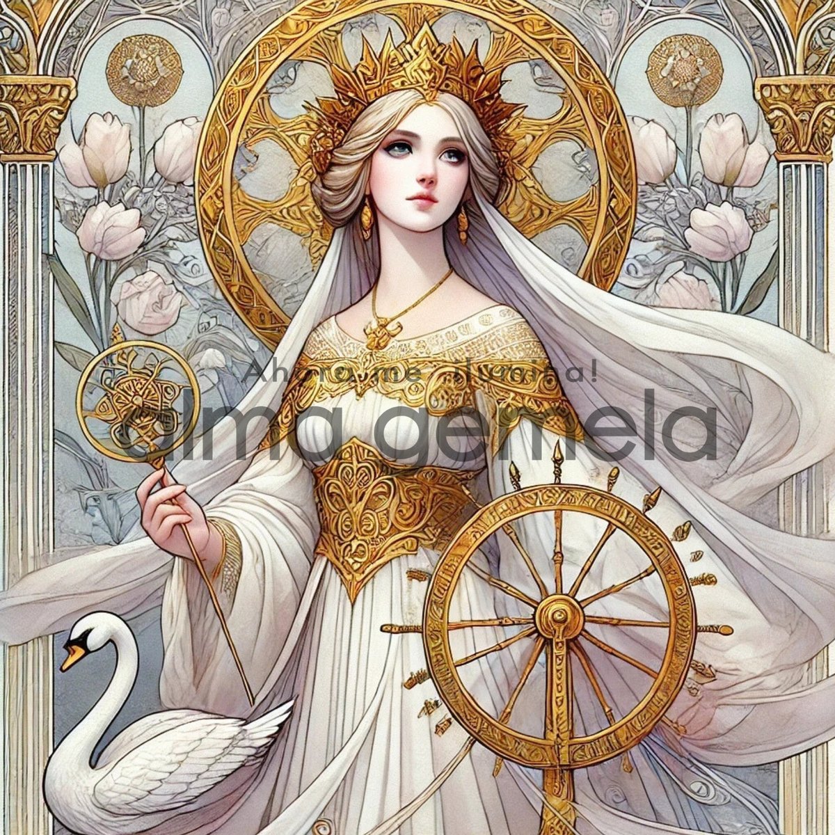 FRANCHI作 ”神話の中の女神” 油彩 FRANCHI作 ”神話の中の女神” 油彩