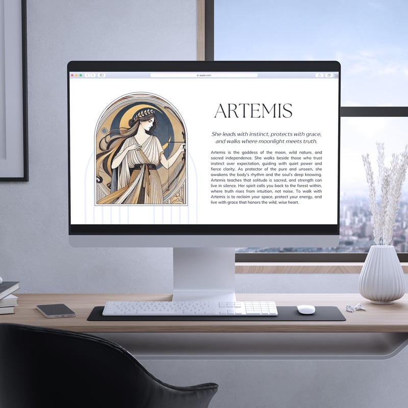アルテミス Artemis 7 ┃ ギリシャ神話 スピリチュアルアート イラスト