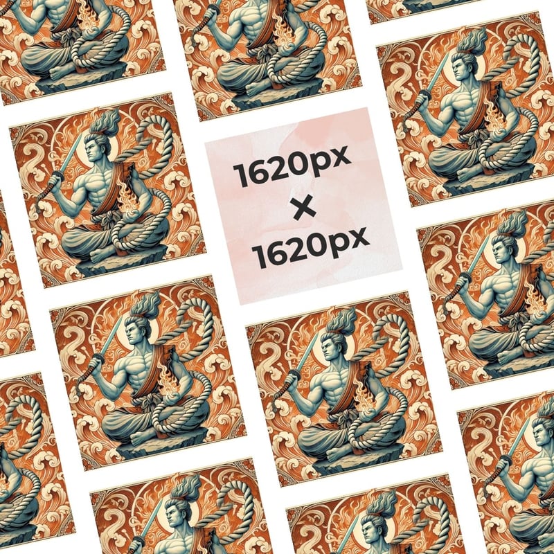 不動明王 Acala 11 ┃ 仏画 スピリチュアルアート イラスト 商用利用