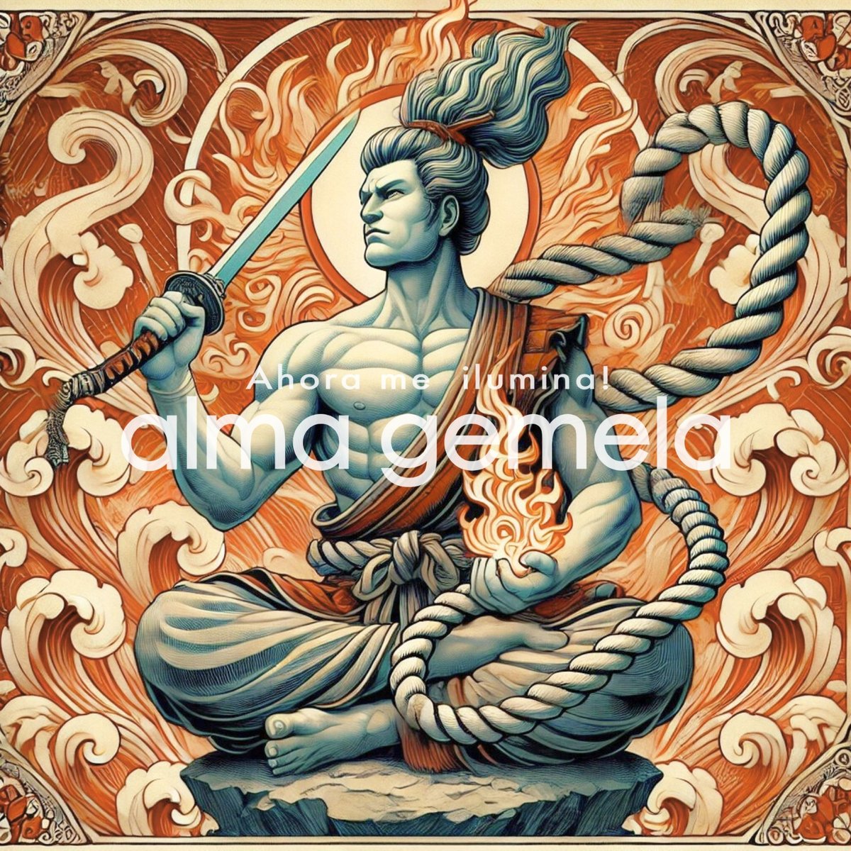 仏画イラスト承ります 不動明王 Acala 11 ┃ 仏画 スピリチュアルアート イラスト 商用利用