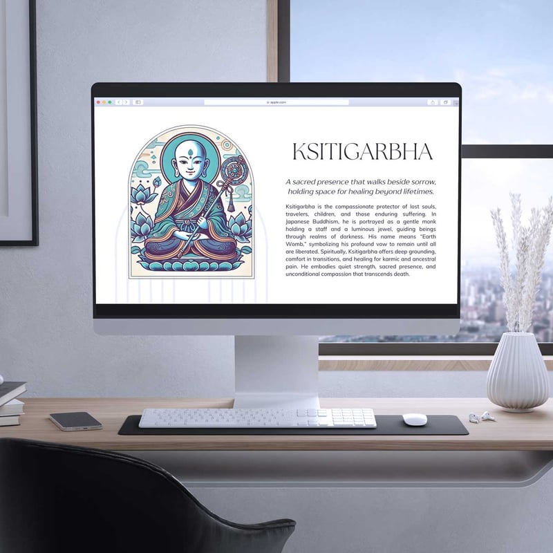 地蔵菩薩 Ksitigarbha 18 ┃ 仏画 スピリチュアルアート イラスト 商用