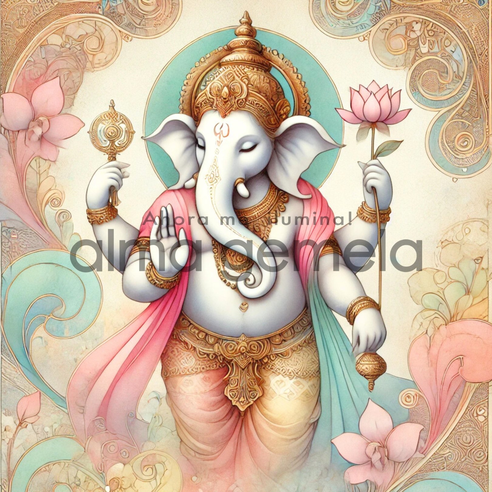 【一点物】Ganesha-ガネーシャ-【絵画/イラスト/現代アート】 ガネーシャ Ganesha 6 ┃ AI ヒンドゥー スピリチュアルアート