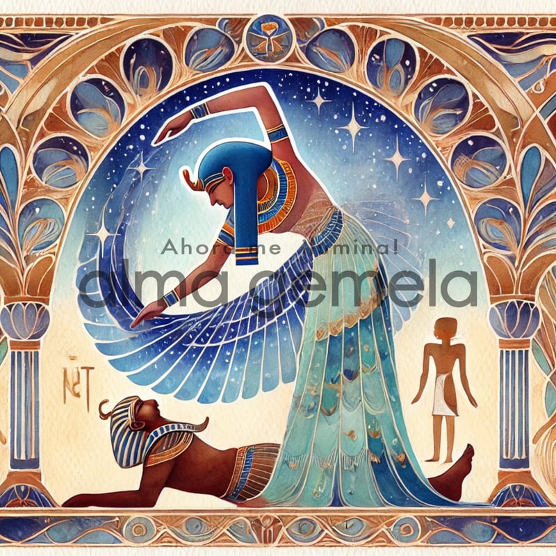 ゲブ＆ヌト Geb and Nut 6 ┃ AI エジプト スピリチュアルアート