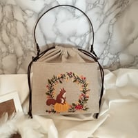 うさぎとりんご ショルダーバッグ 手刺繍 | Lapin-cmm〜うさぎの手