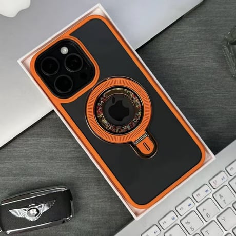 [FM094] iphone17/17pro ケース クリア magsafe対応 iPhone16/15ケース スタンド付き グリッター スマホケース おしゃれ